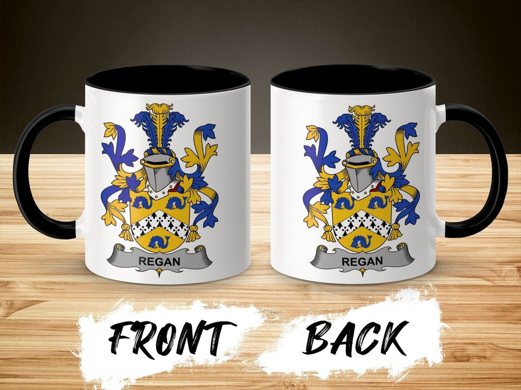 Regan Family Crest Coat of Arms Mug - Celtic Ancestry Gifts