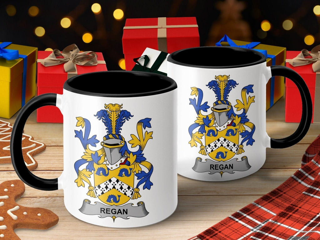 Regan Family Crest Coat of Arms Mug - Celtic Ancestry Gifts