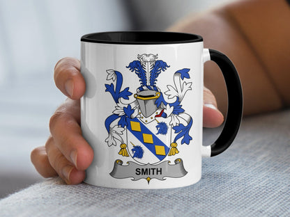 11oz / Black Smith Family Crest Heraldic Design Mug