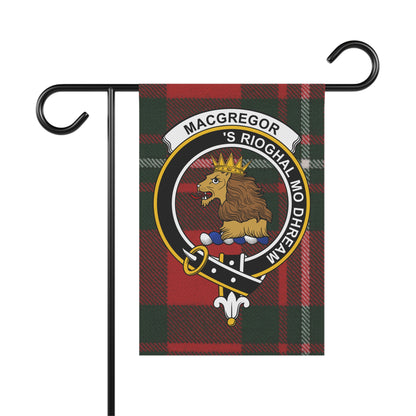 MacGregor Clan Scottish Tartan Crest Garden Flag