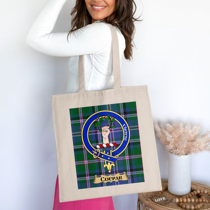 Coupar Scottish Clan Crest Tartan Tote Bag - Living Stone Gifts