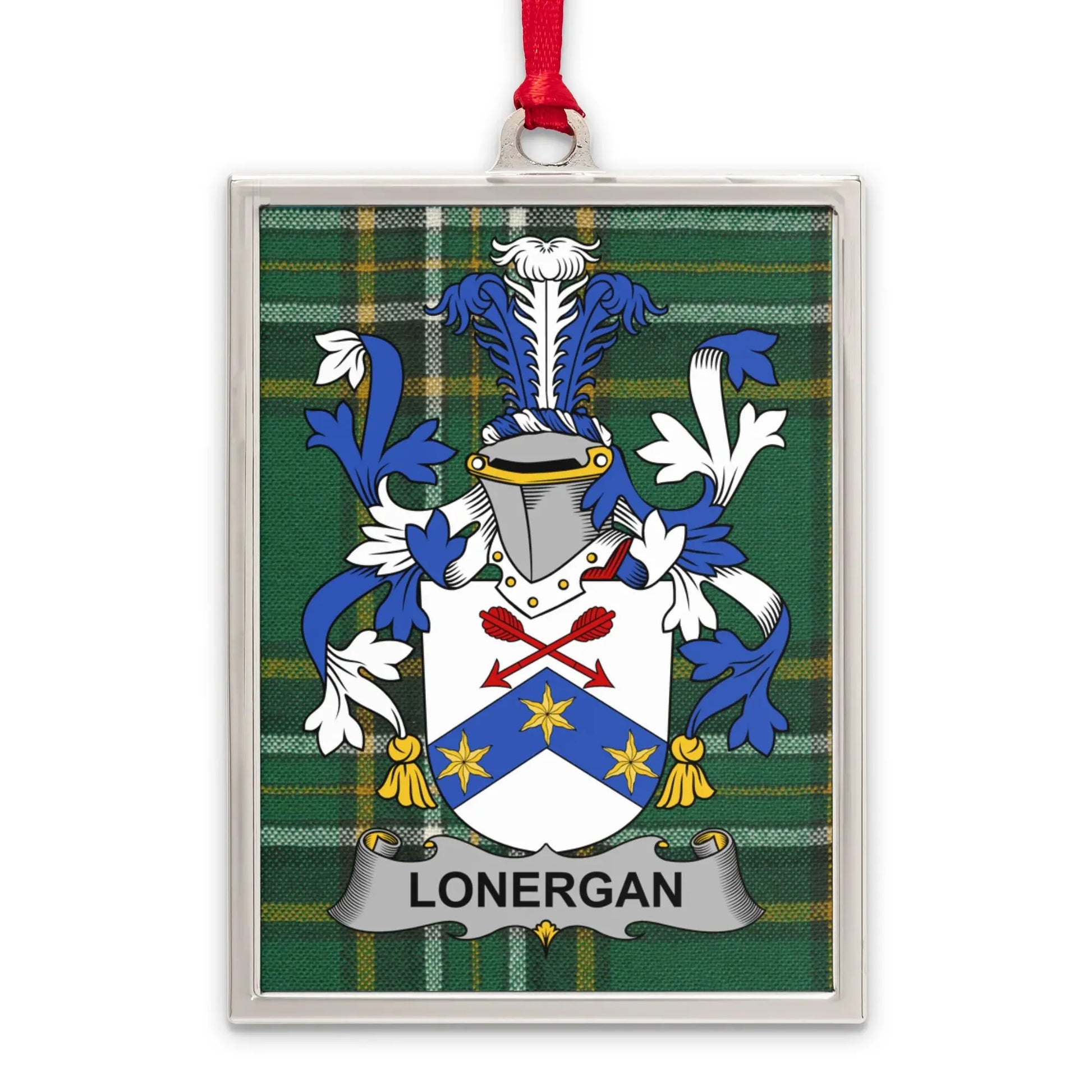 Lonergan Family Crest Tartan Plaid Ornament product