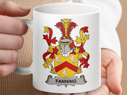 Fanning Surname Irish Family Crest Mug - Celtic Ancestry Gifts