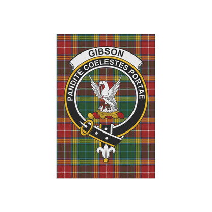 Gibson Clan Scottish Tartan Crest Garden Flag