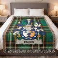 Ennis Family Crest Tartan Plaid Throw Blanket product type