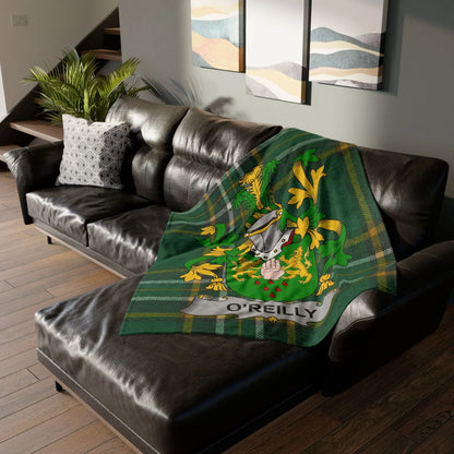 O'Reilly Surname Irish Coat Of Arms Tartan Blanket