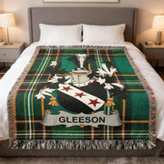 Gleeson Irish Woven Blanket | Family Crest Tartan Throw