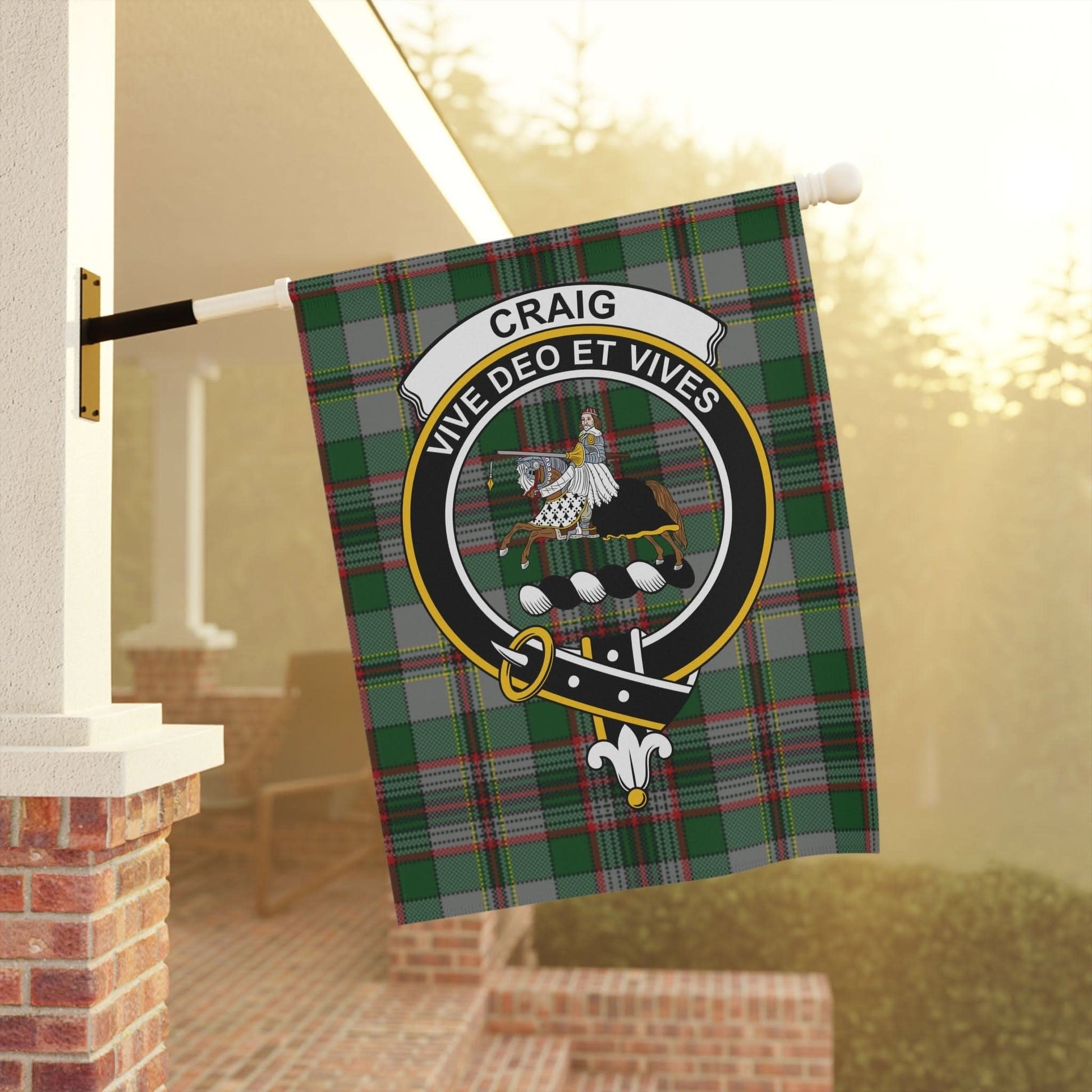 Craig Clan Scottish Tartan Garden Flag - Celtic Ancestry Gifts