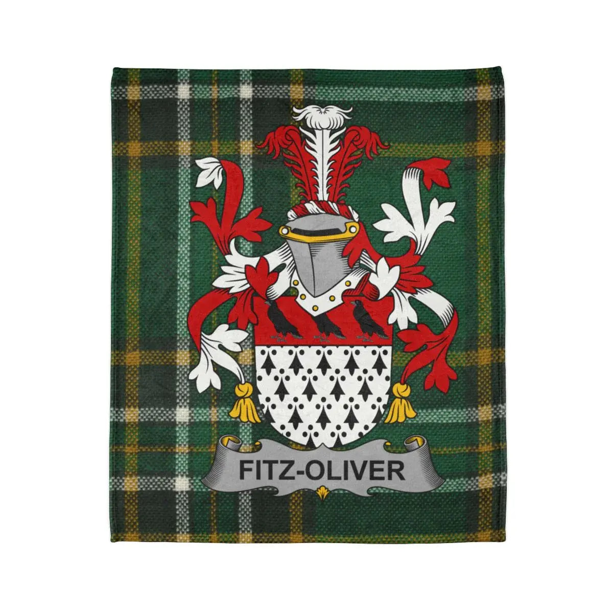 Fitz-Oliver Family Crest Tartan Blanket product type