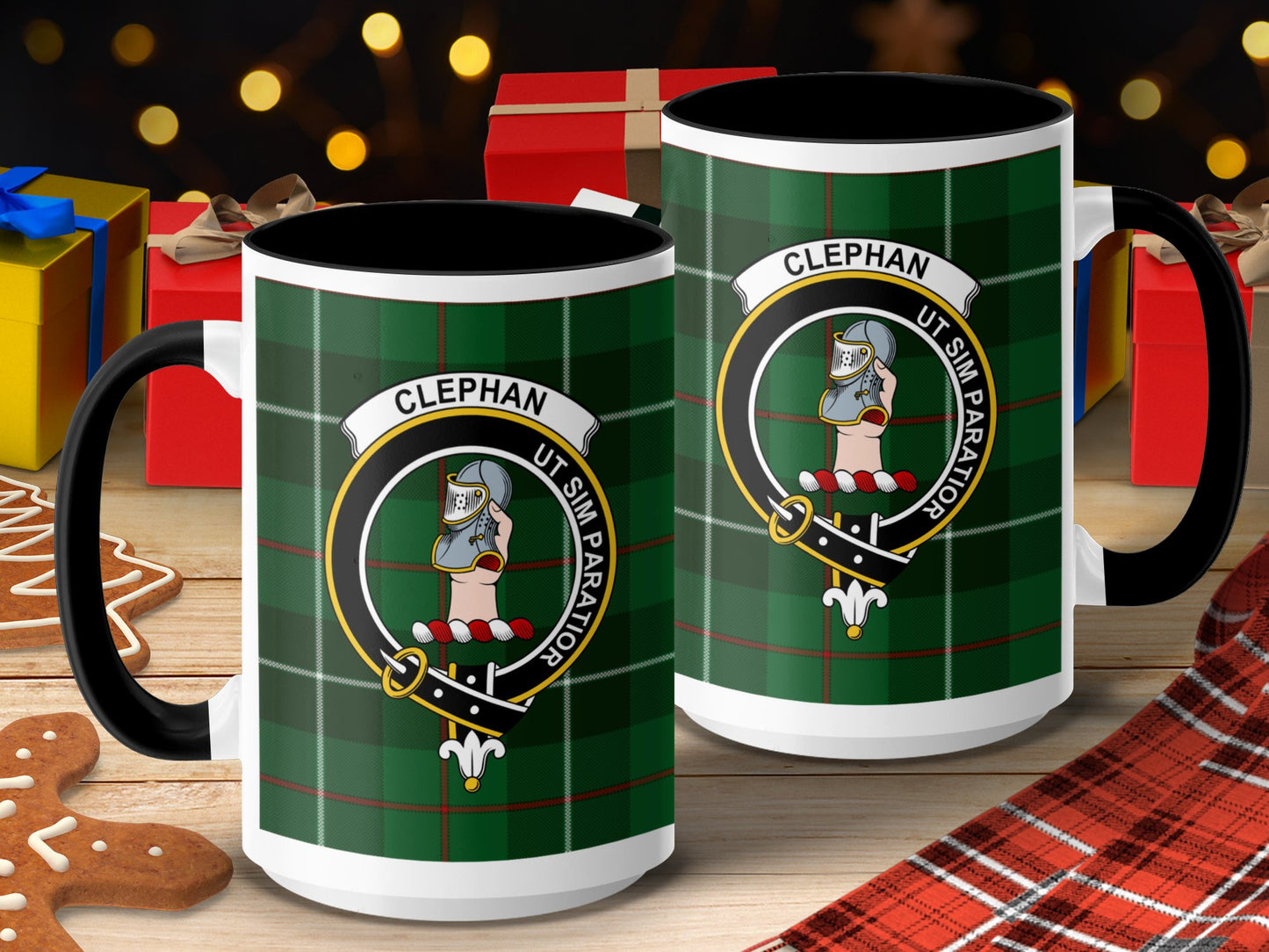 Clan Clephan Scottish Tartan Emblem Crest Mug - Living Stone Gifts