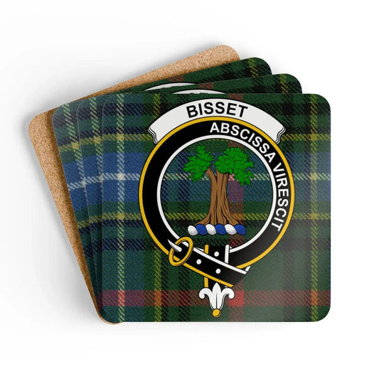 Bisset Abscissa Virescit Tartan Plaid Coasters product type