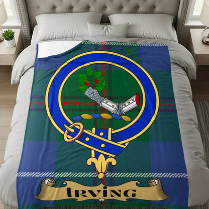 Irving Clan Crest Badge Plaid Blanket product