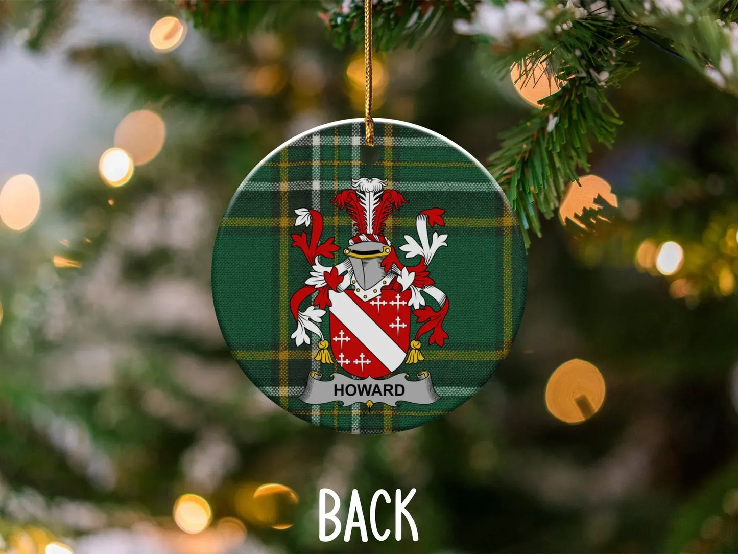 Customized Family Crest Christmas Ornament product