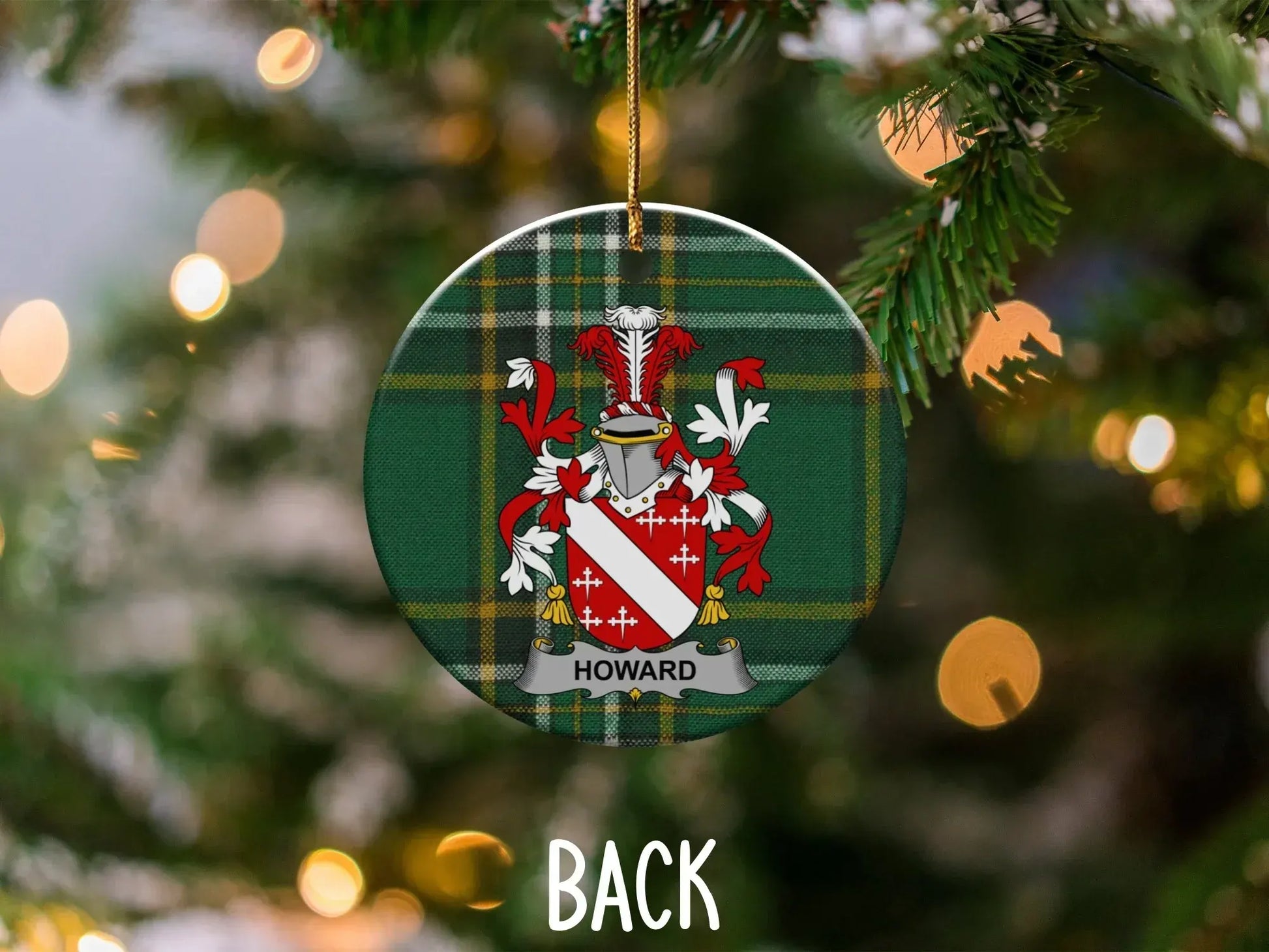 Customized Family Crest Christmas Ornament product
