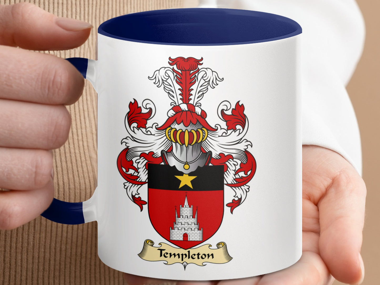 Clan Templeton Scottish Coat of Arms Mug - Living Stone Gifts