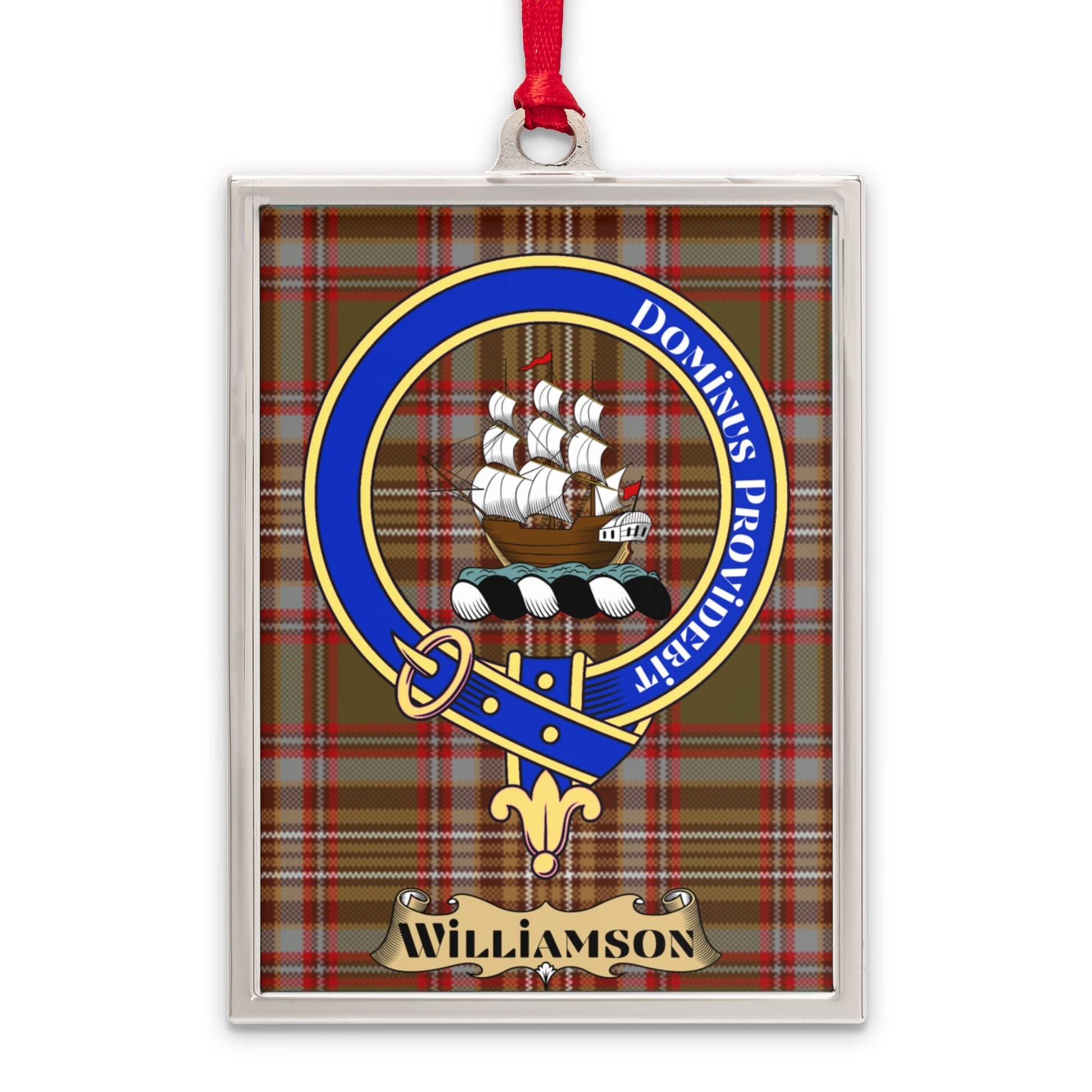 Williamson Clan Crest Badge Tartan Plaid Ornament product