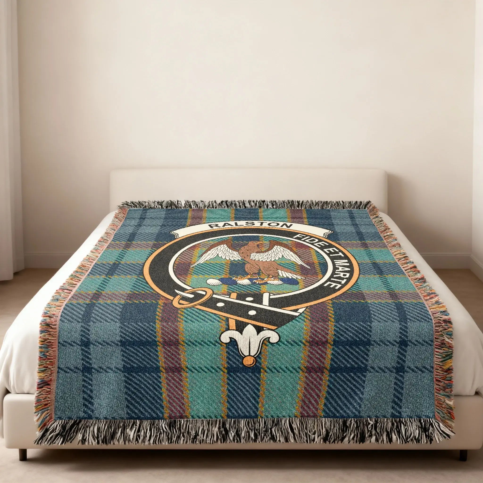 Ralston Fide Et Marte Coat of Arms Blanket Product