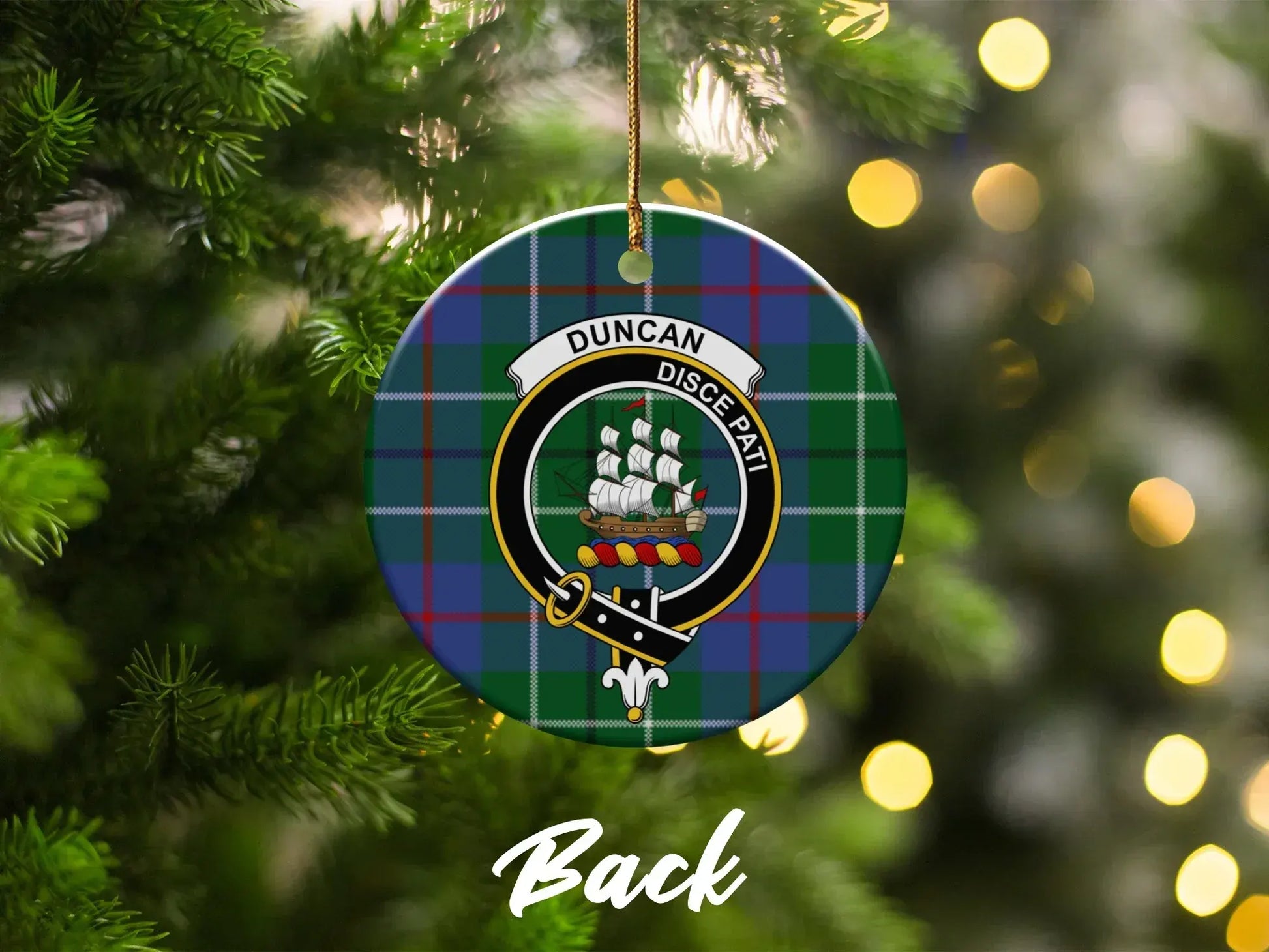 Duncan Disce Pati Tartan Christmas Ornament product type