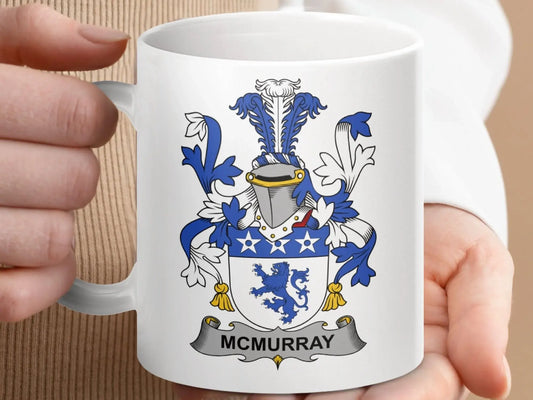 McMurray Irish Family Crest Coat of Arms Mug - Celtic Ancestry Gifts