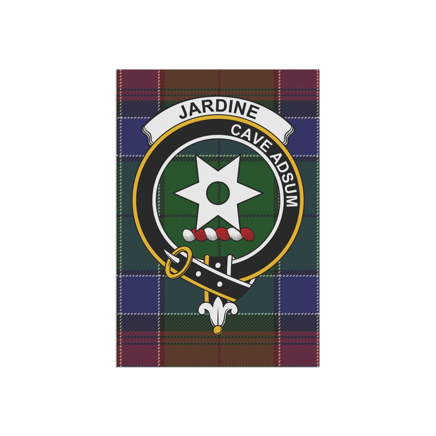 Jardine Clan Scottish Tartan Crest Garden Flag