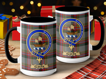 Clan MacGillivray Tartan Crest Personalized Gavin Mug - Living Stone Gifts