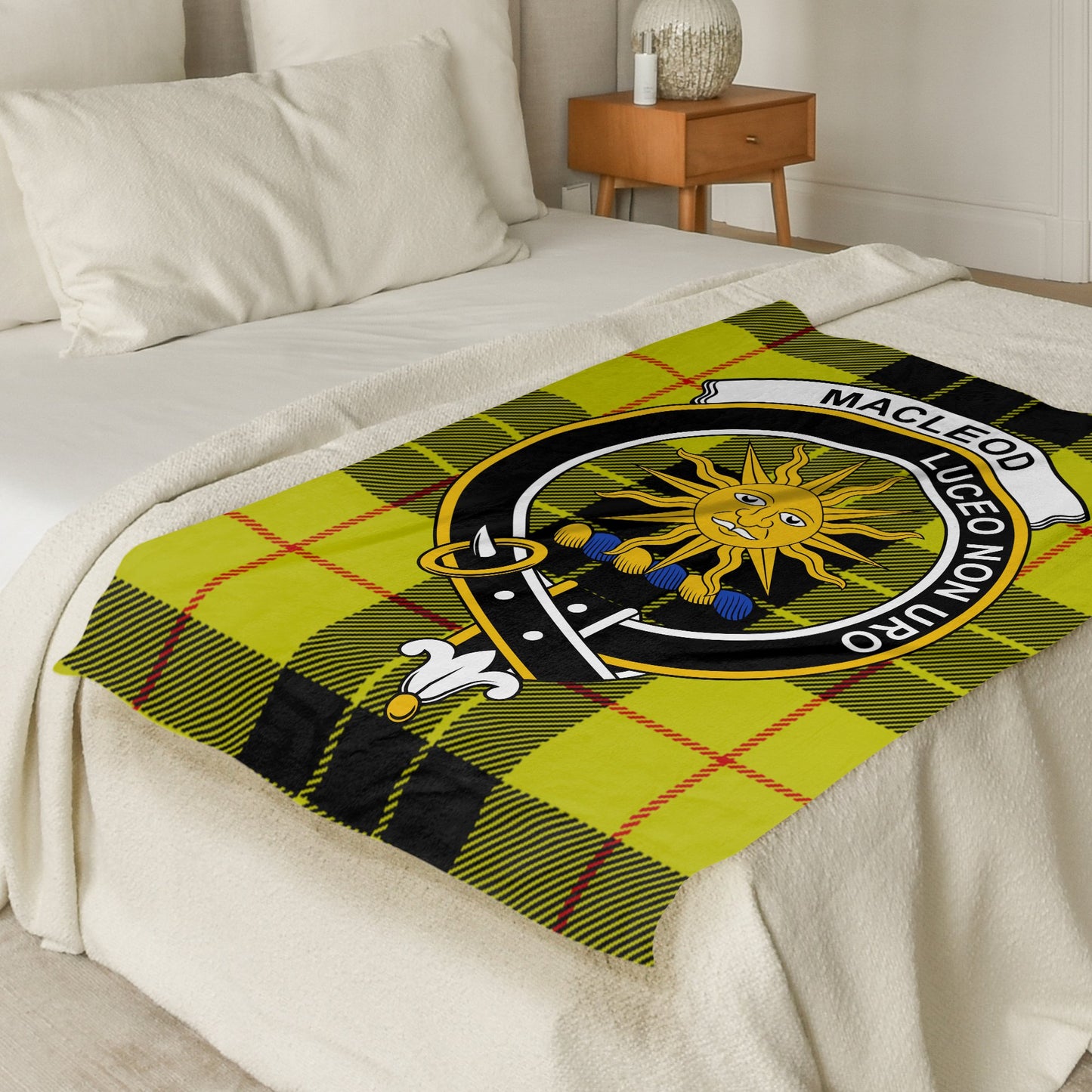 Scottish Clan MacLeod Tartan Throw Blanket - Living Stone Gifts