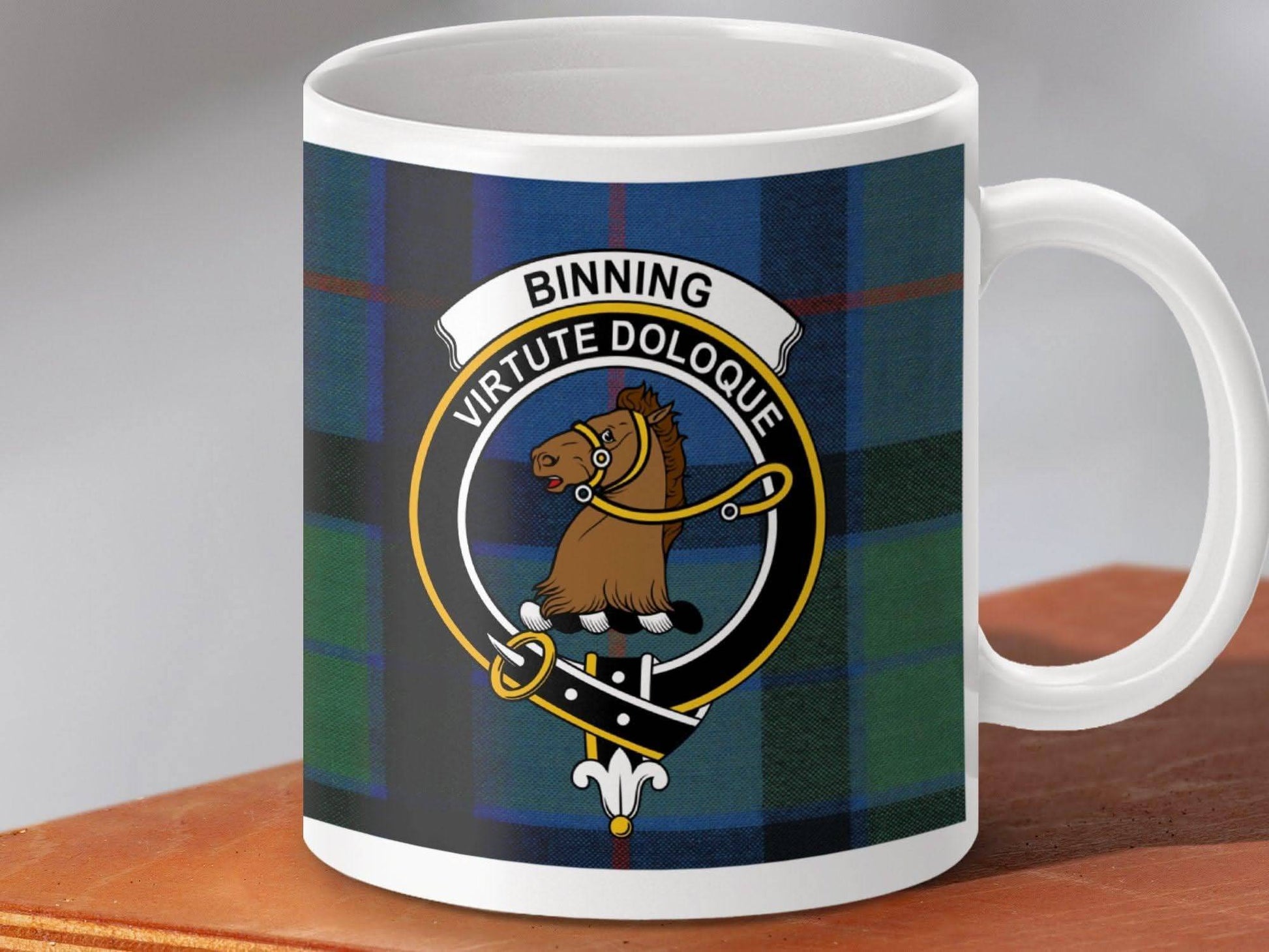 Binning Virtue Doloque Plaid Pattern Ceremonial Mug product