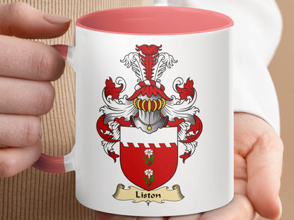 Clan Liston Scottish Coat of Arms Accent Mug - Living Stone Gifts