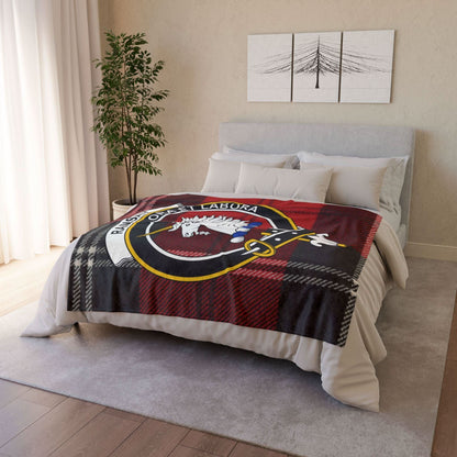 Ramsay Clan Tartan Blanket – Scottish Crest Throw, Soft & Cozy - Celtic Ancestry Gifts