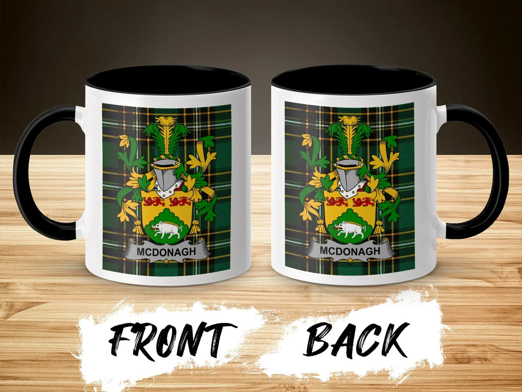 McDonagh Irish National Tartan ceramic accent mug