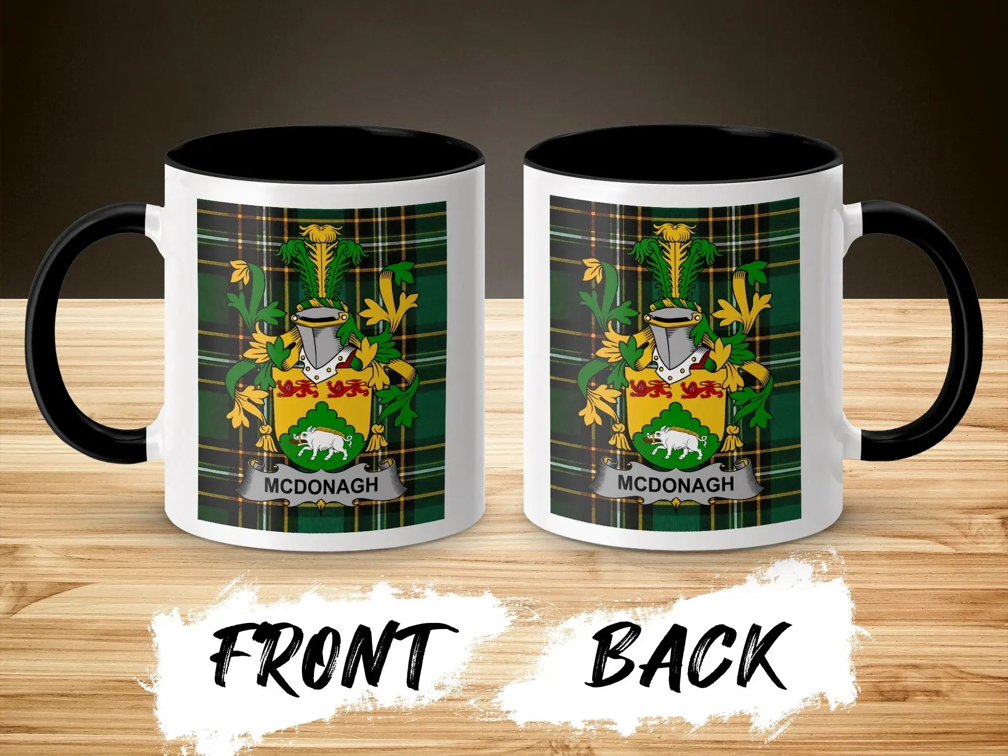 McDonagh Irish National Tartan ceramic accent mug