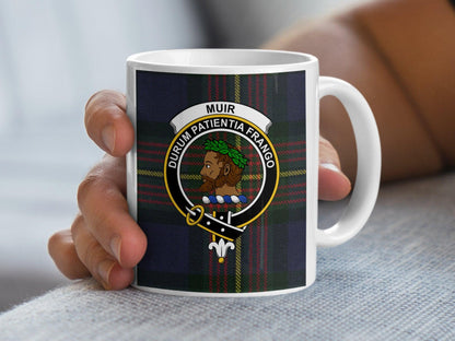 Muir Clan Crest Tartan Scottish Heritage Mug - Living Stone Gifts