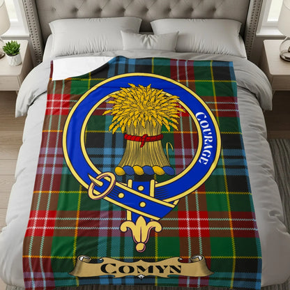 Plaid Patterned Comyn Courage Emblem Blanket product