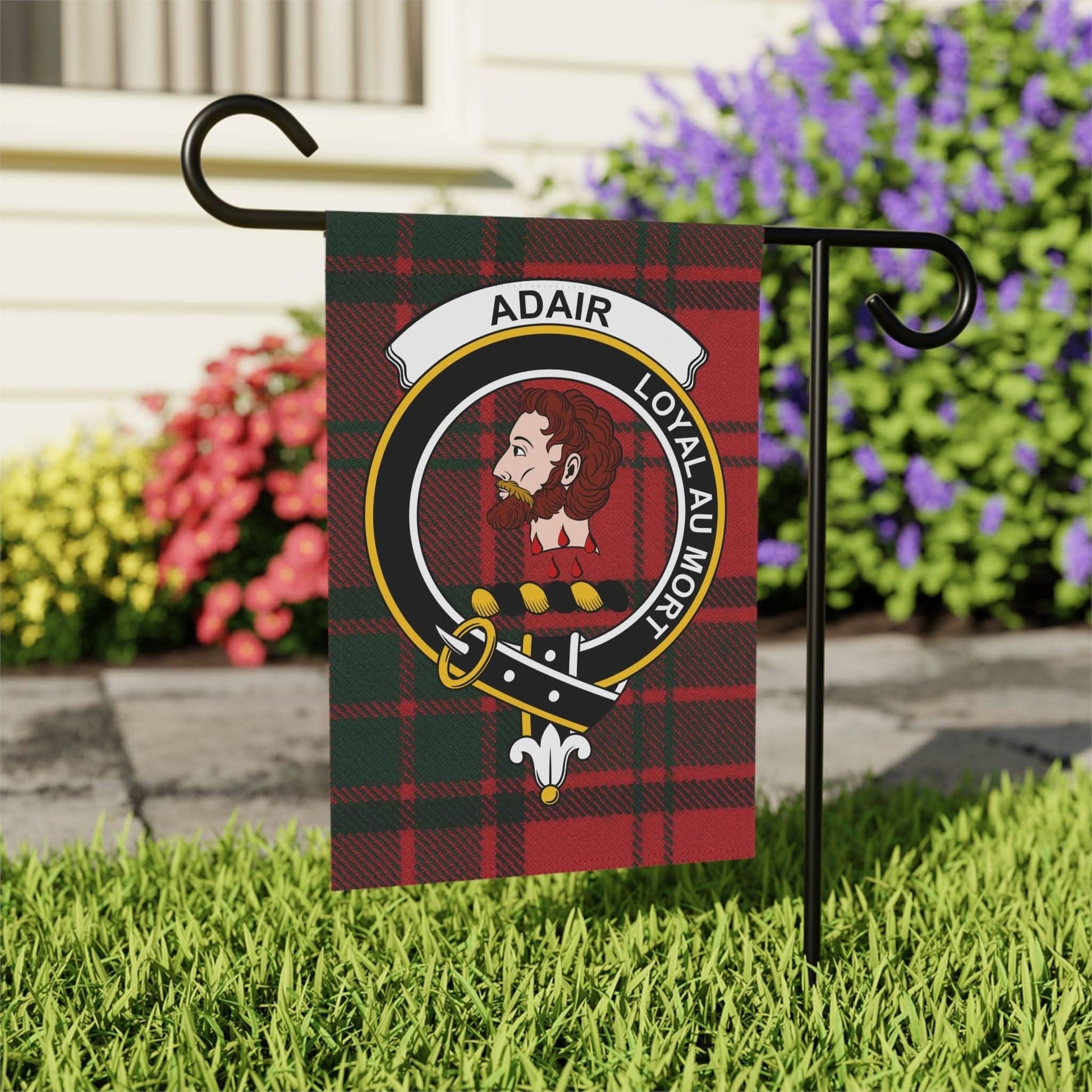Adair Clan Scottish Tartan Garden Flag - Celtic Ancestry Gifts