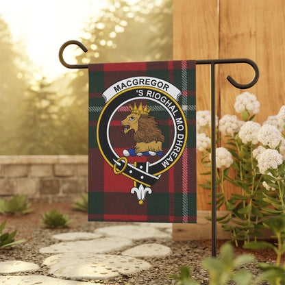 MacGregor Clan Scottish Tartan Crest Garden Flag