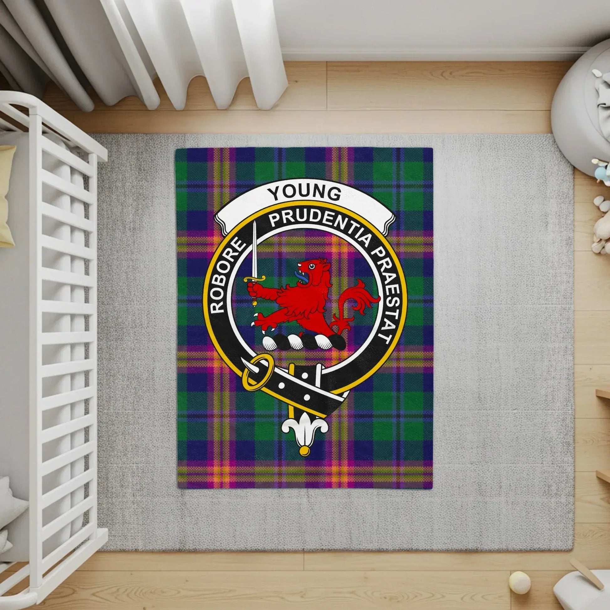 Young Robore Prudentia Praestat Clan Tartan product type