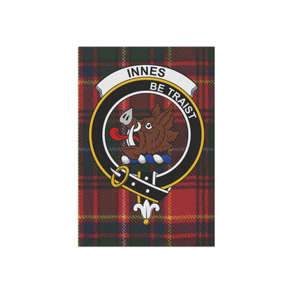 Innes Clan Scottish Tartan Crest Garden Flag