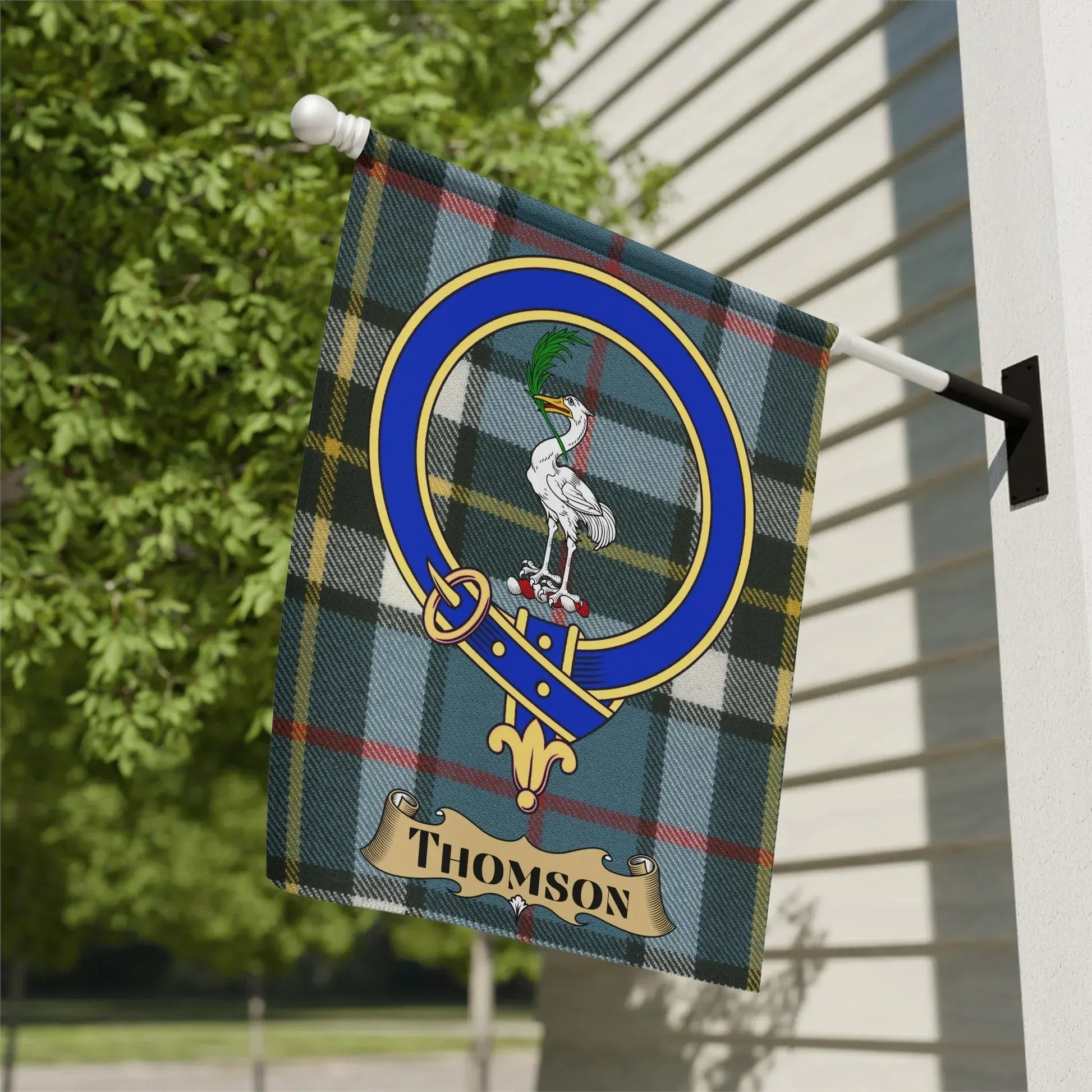 Thomson Family Crest Tartan Plaid Flag product type