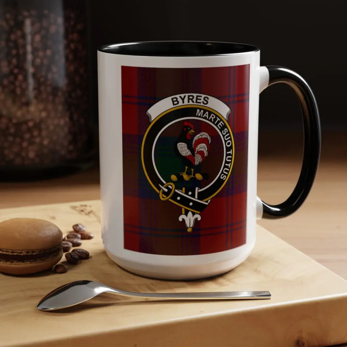 Clan Byres Marte Suo Tuitus Crest Mug Cup