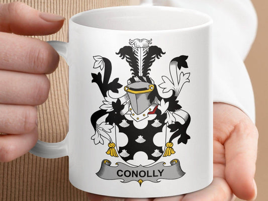 Conolly Surname Irish Family Crest Heritage Pride Mug - Celtic Ancestry Gifts