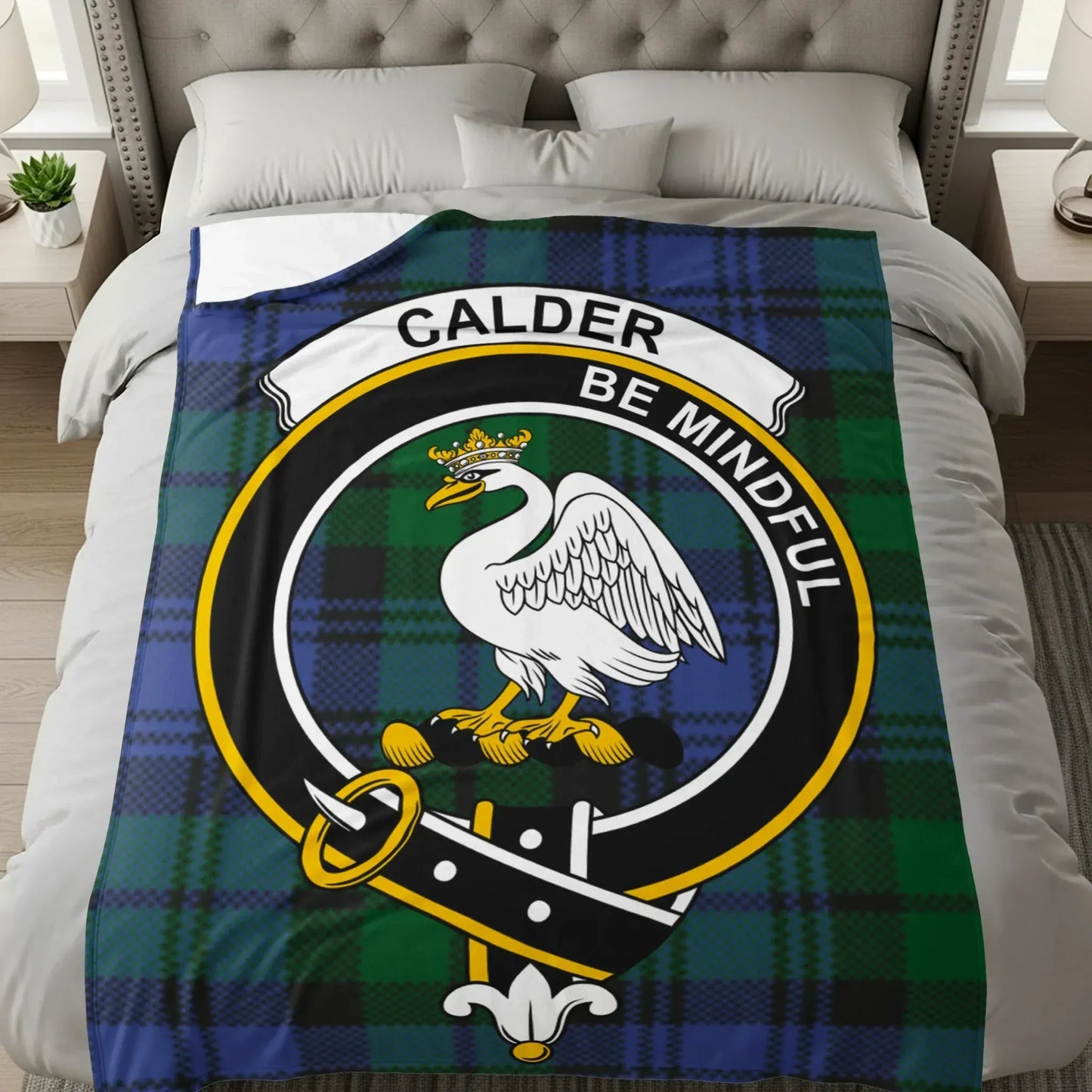 Calder Be Mindful Coat of Arms Pattern Blanket product