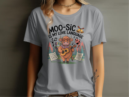 MOO-SIC is My Love Language Graphic T-shirt product type