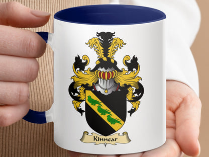 Clan Kinnear Scottish Coat of Arms Accent Mug - Living Stone Gifts