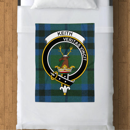 Scottish Clan Keith Crest Tartan Blanket - Living Stone Gifts