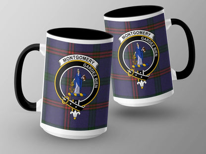 Montgomery Scottish Clan Crest Tartan Mug - Living Stone Gifts