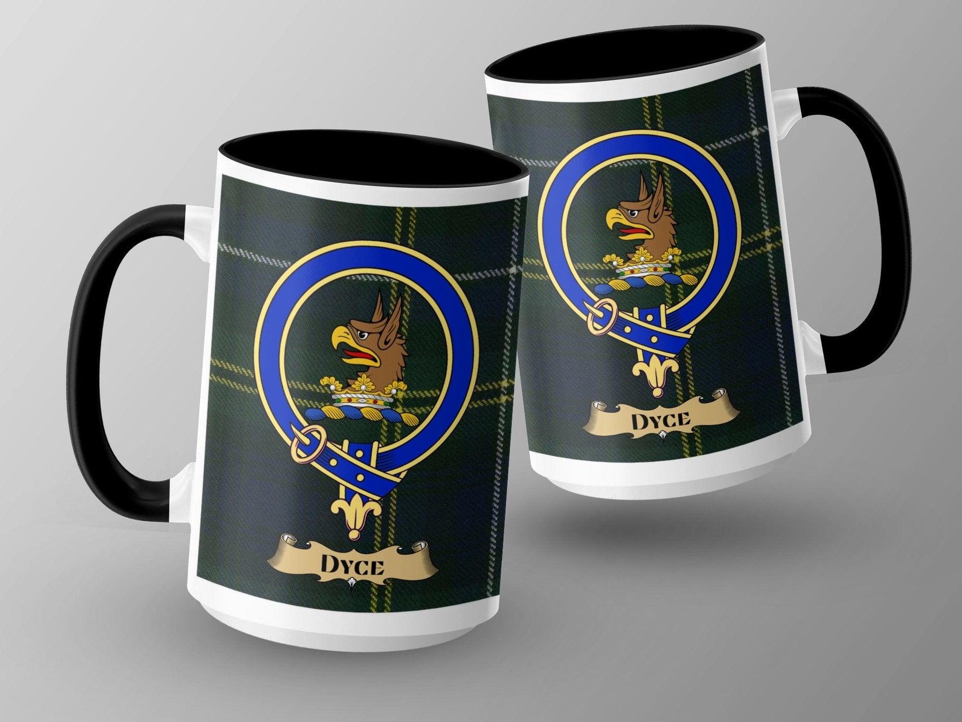 Scottish Clan Dyce Crest Tartans Design Artistic Mug - Living Stone Gifts