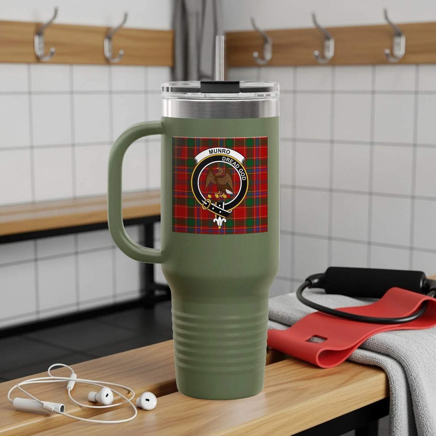 Munro Bagger Green Tartan Travel Mug product