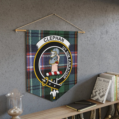 Clephan Clan Crest Tartan Banner Display Wall Hanging product