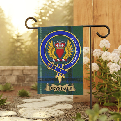 Drysdale Clan Scottish Tartan Crest Garden Flag