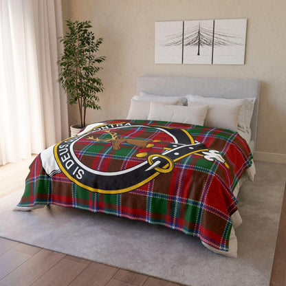 Spens Clan Tartan Blanket – Scottish Crest Throw